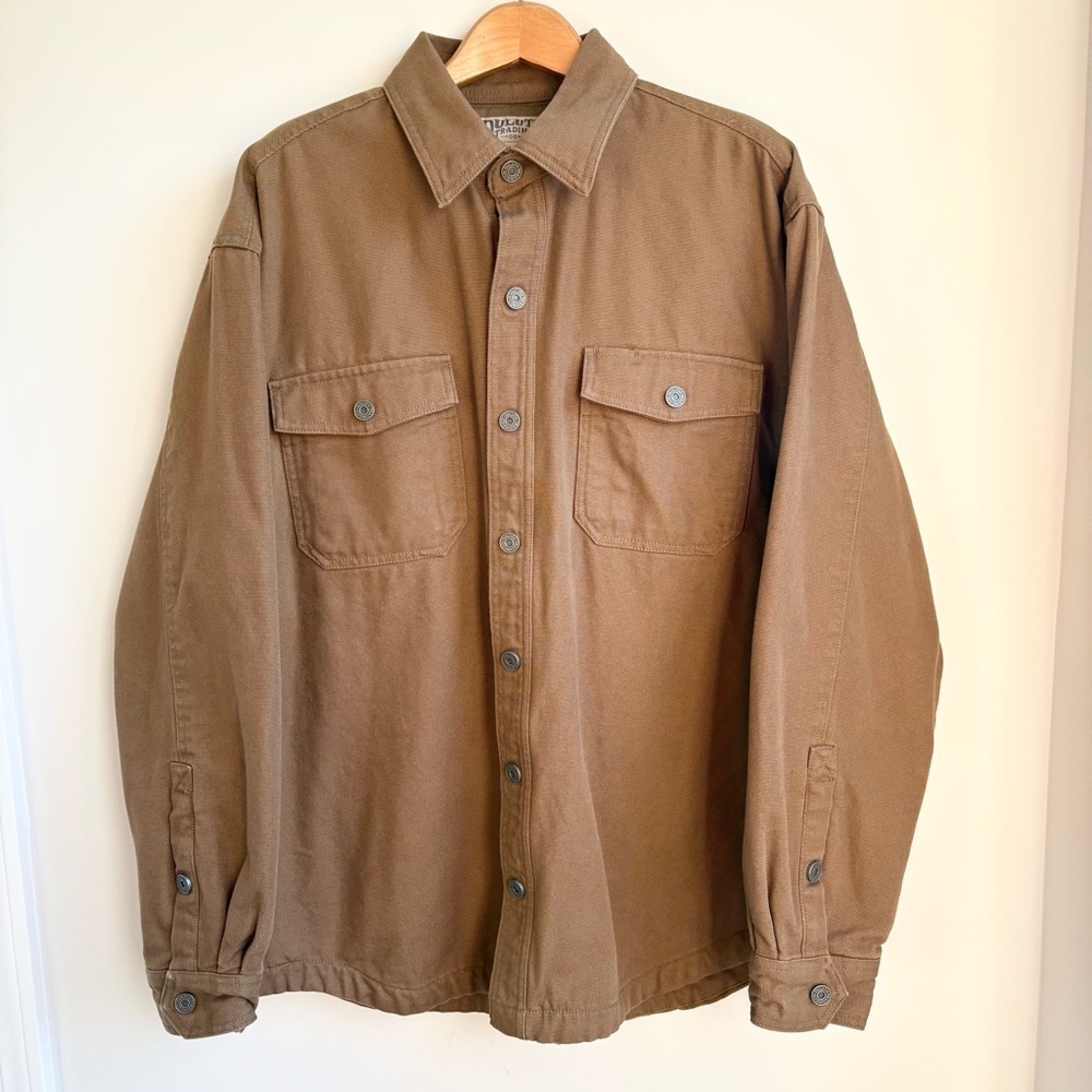 Duluth shacket fleece lined brown size L